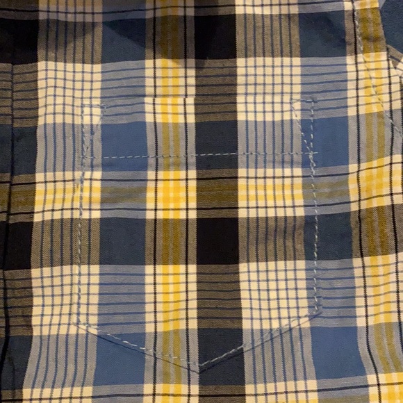 Janie and Jack 3/6 mth Blue Plaid Buttondown - Picture 3 of 5